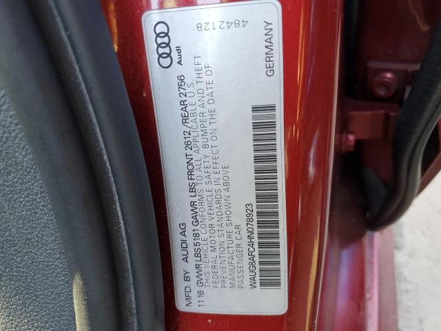 2017 AUDI A6 PREMIUM - WAUG8AFC4HN078923