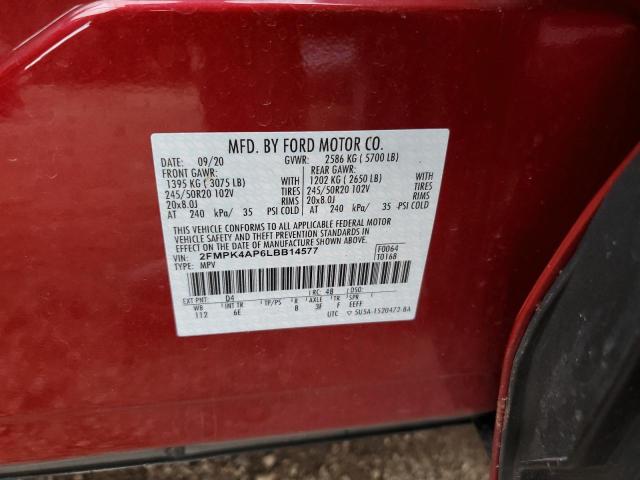 2020 FORD EDGE ST - 2FMPK4AP6LBB14577