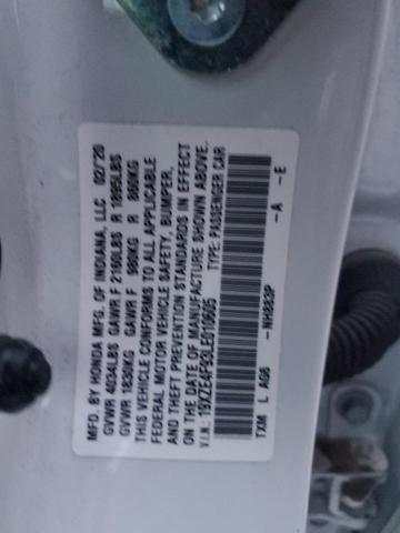2020 HONDA INSIGHT TO 19XZE4F93LE010605