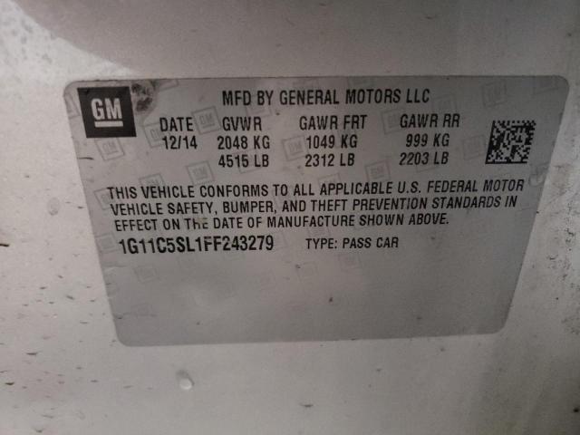 2015 CHEVROLET MALIBU 1LT 1G11C5SL1FF243279