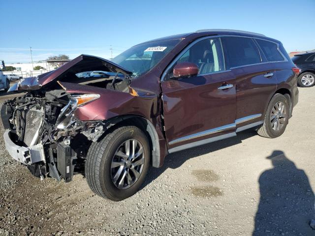 INFINITI JX35 2013 maroon  gas 5N1AL0MN0DC310151 photo #1