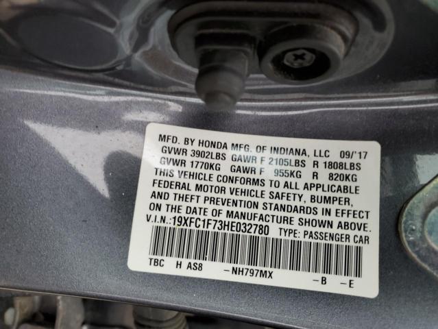 2017 HONDA CIVIC EXL - 19XFC1F73HE032780