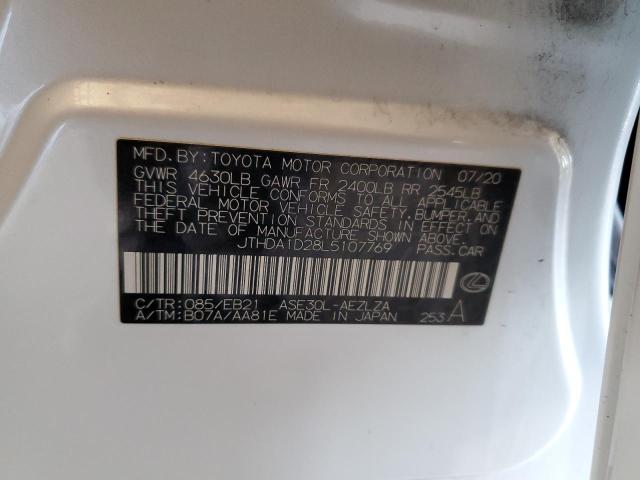 2020 LEXUS IS 300 PRE JTHDA1D28L5107769