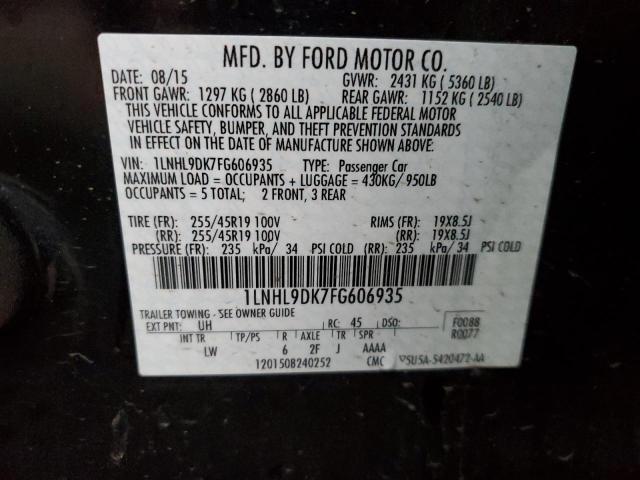 2015 LINCOLN MKS 1LNHL9DK7FG606935