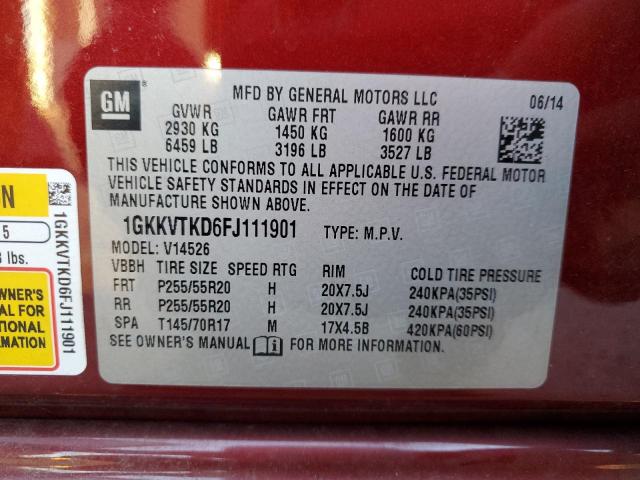 2015 GMC ACADIA DEN - 1GKKVTKD6FJ111901