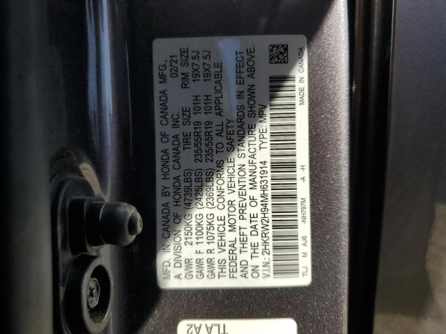 2021 HONDA CR-V TOURI - 2HKRW2H94MH631914
