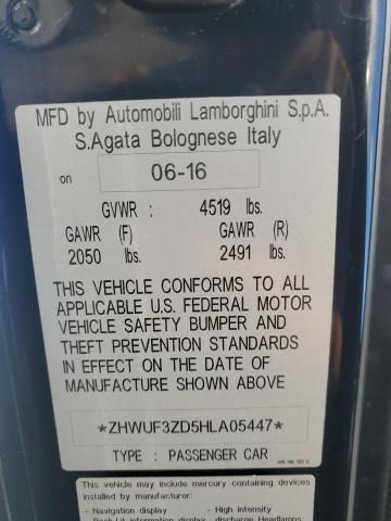 VIN ZHWUF3ZD5HLA05447 2017 LAMBORGHINI ALL MODELS no.13