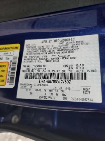2016 FORD FUSION SE - 1FA6P0H70G5127602