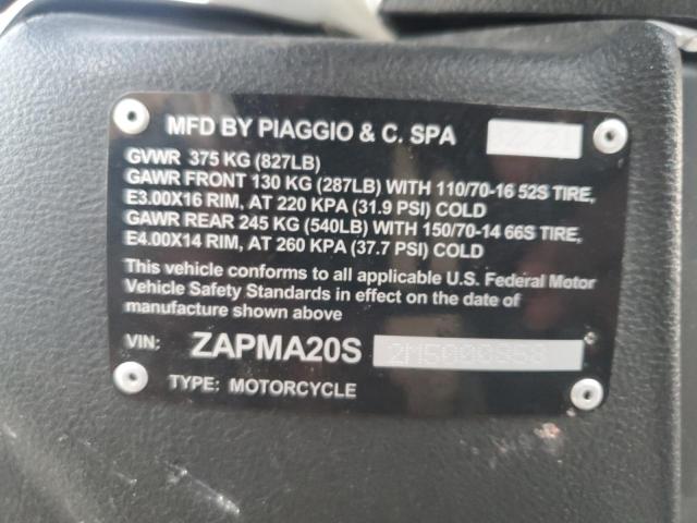 2021 PIAGGIO BV 350 ZAPMA20S2M5000858