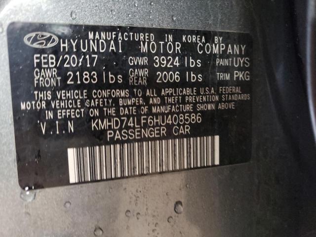 2017 HYUNDAI ELANTRA SE - KMHD74LF6HU408586