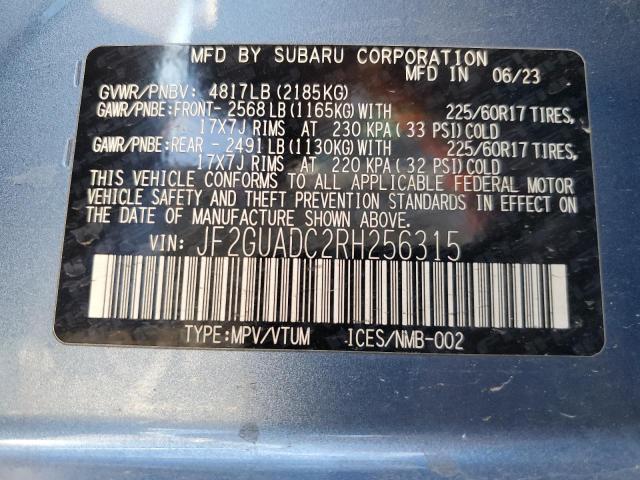2024 SUBARU CROSSTREK - JF2GUADC2RH256315