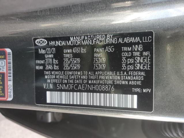 VIN 5NMJFCAE7NH008876 2022 HYUNDAI TUCSON no.14