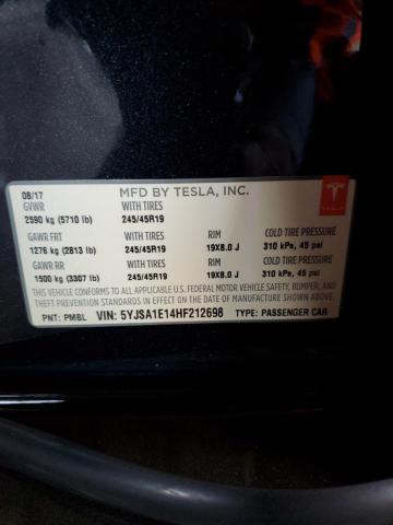 2017 TESLA MODEL S - 5YJSA1E14HF212698