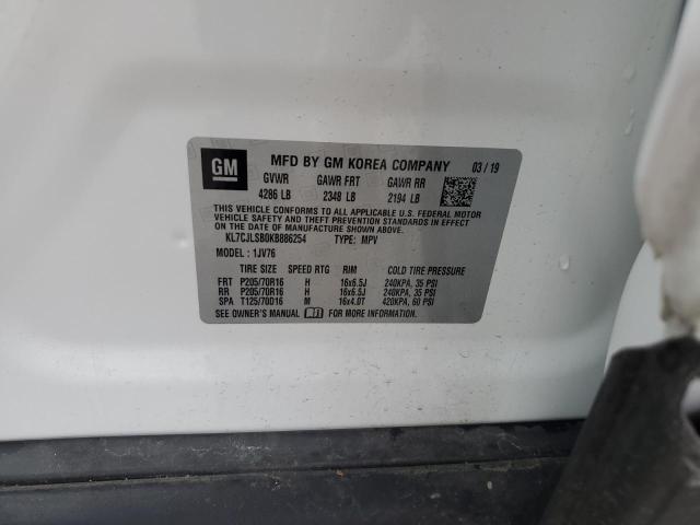 2019 CHEVROLET TRAX 1LT - KL7CJLSB0KB886254