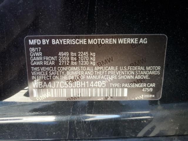 VIN WBA4J7C55JBH14405 2018 BMW 4 SERIES no.12