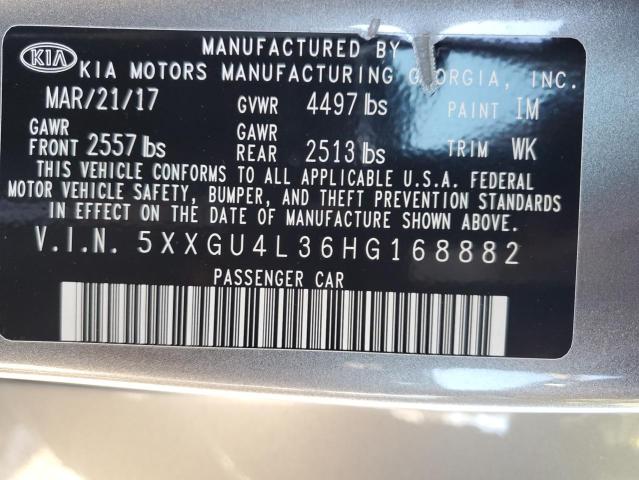 VIN 5XXGU4L36HG168882 2017 KIA OPTIMA no.12