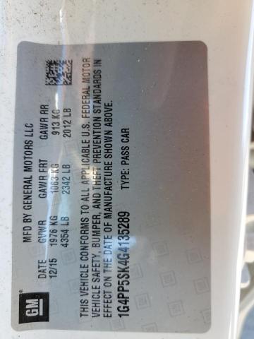 2016 BUICK VERANO - 1G4PP5SK4G4135289