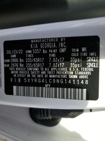 2022 KIA SORENTO LX - 5XYRG4LC9NG141148