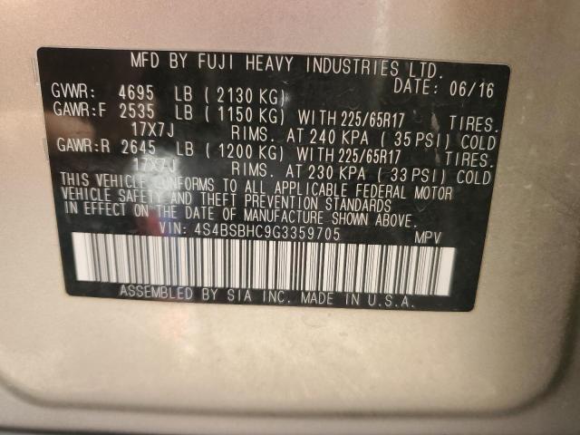 2016 SUBARU OUTBACK 2. - 4S4BSBHC9G3359705
