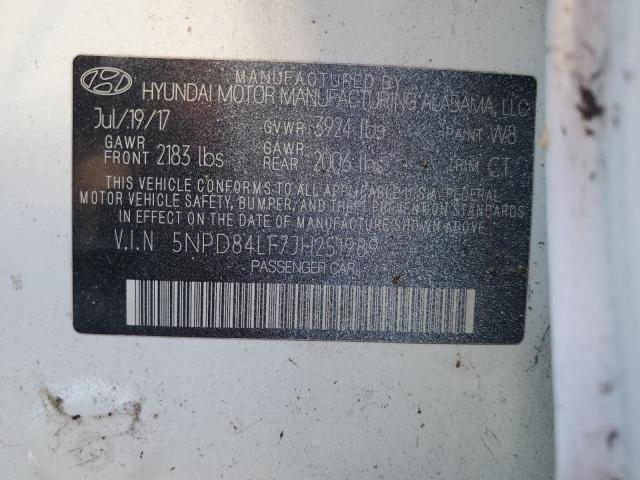 VIN 5NPD84LF7JH251989 2018 Hyundai Elantra, Sel no.13