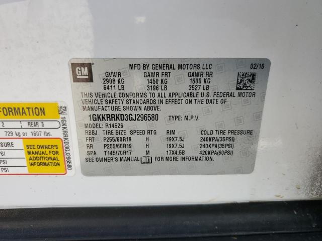 2016 GMC ACADIA SLT - 1GKKRRKD3GJ296580