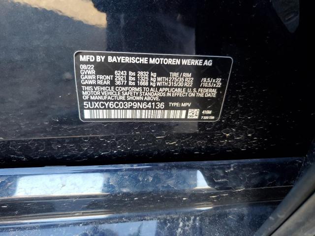 VIN 5UXCY6C03P9N64136 2023 BMW X6 no.12