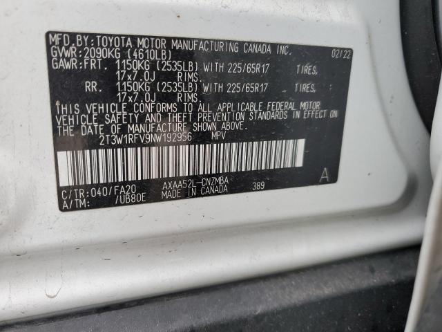 2022 TOYOTA RAV4 XLE - 2T3W1RFV9NW192956