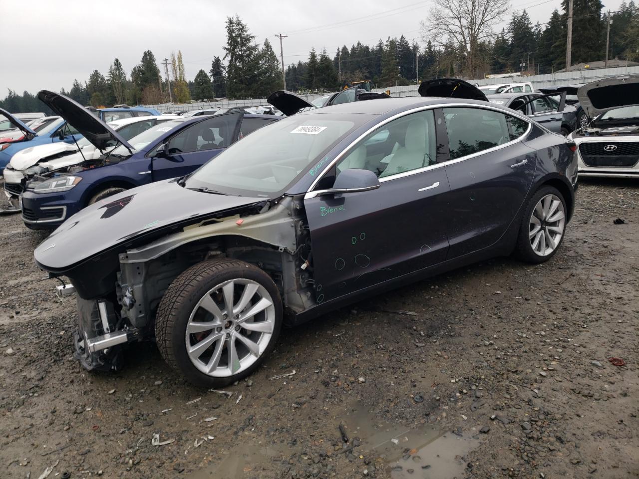 Lot #2991851161 2020 TESLA MODEL 3