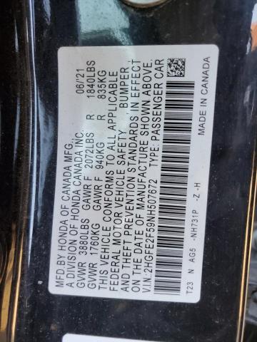 2022 HONDA CIVIC SPOR - 2HGFE2F59NH507672