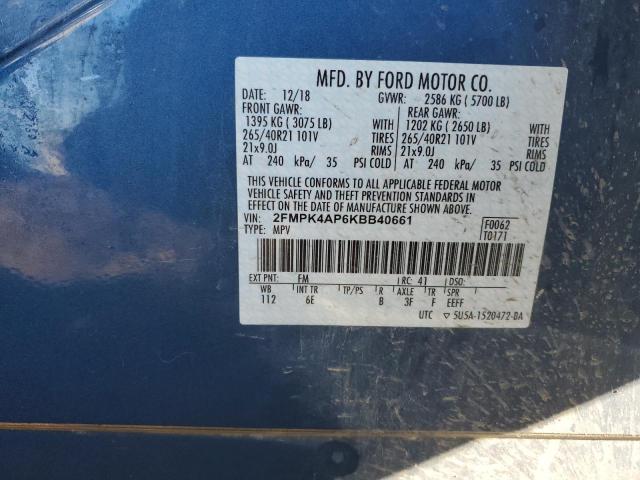 2019 FORD EDGE ST - 2FMPK4AP6KBB40661