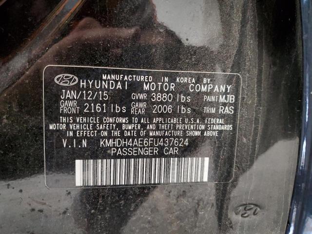 VIN KMHDH4AE6FU437624 2015 HYUNDAI ELANTRA no.12