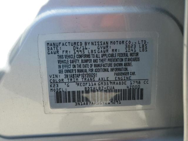 2016 NISSAN SENTRA S - 3N1AB7AP1GY269291