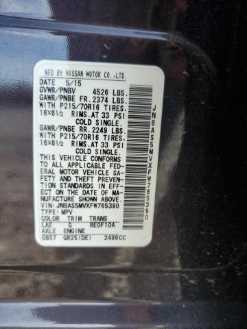 2015 NISSAN ROGUE SELE - JN8AS5MVXFW765390