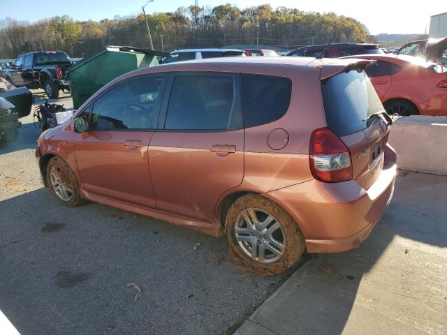 HONDA FIT SPORT 2008 orange  gas JHMGD38668S035220 photo #3