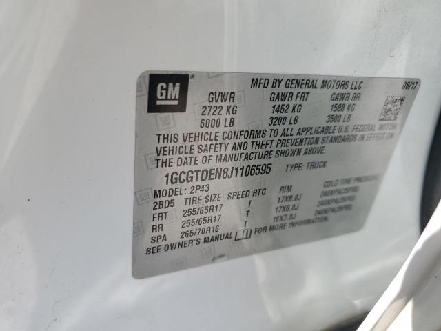 2018 CHEVROLET COLORADO Z - 1GCGTDEN8J1106595