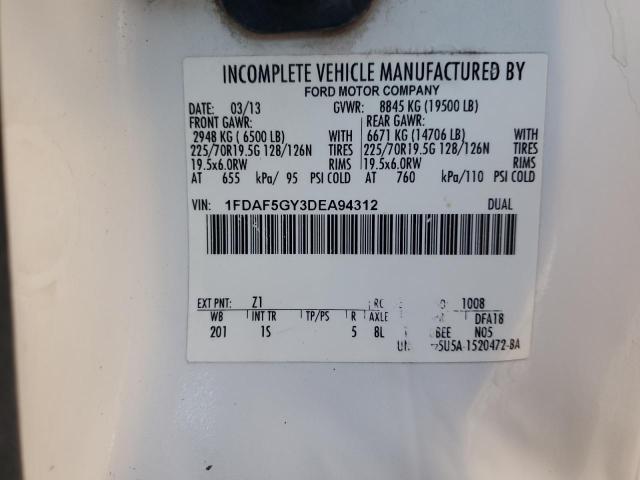 VIN 1FDAF5GY3DEA94312 2013 FORD F550 no.12