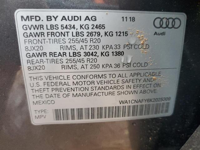 2019 AUDI Q5 PRESTIG - WA1CNAFY6K2025309