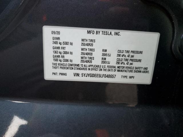 2020 TESLA MODEL Y - 5YJYGDEE5LF048657