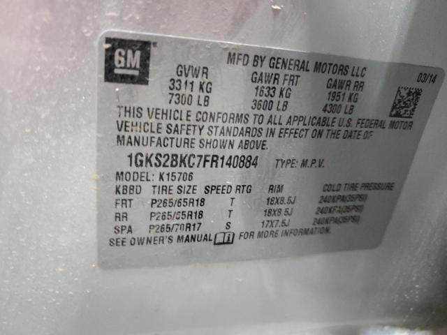 2015 GMC YUKON SLT - 1GKS2BKC7FR140884