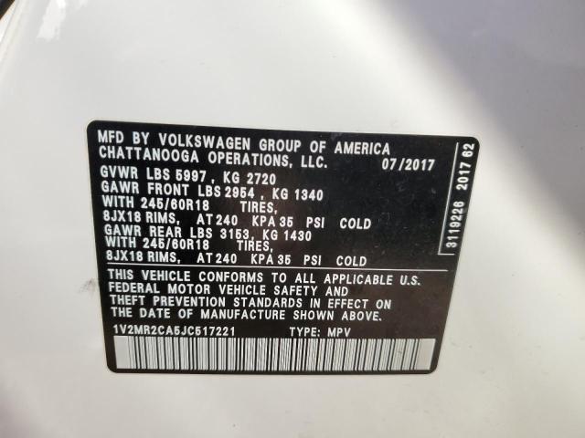 VIN 1V2MR2CA5JC517221 2018 VOLKSWAGEN ATLAS no.13