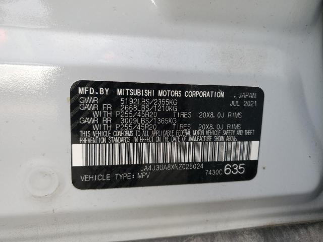 2022 MITSUBISHI OUTLANDER - JA4J3UA8XNZ025024