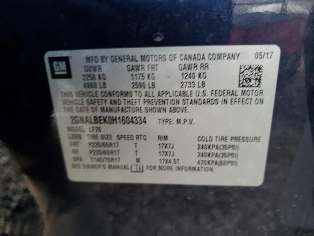 2017 CHEVROLET EQUINOX LS - 2GNALBEK0H1604334