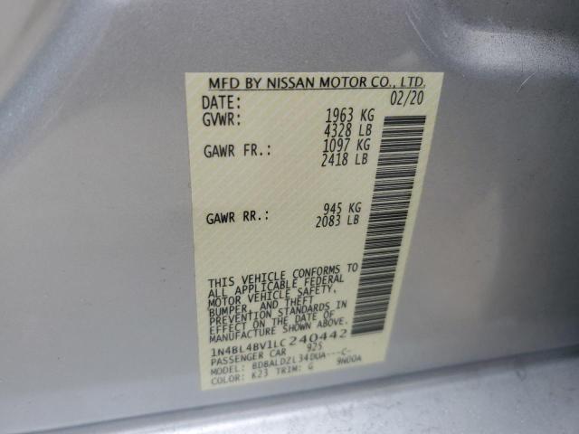 2020 NISSAN ALTIMA S - 1N4BL4BV1LC240442