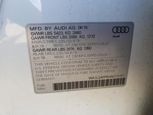 2017 AUDI Q5 PREMIUM - WA1L2AFP5HA013151