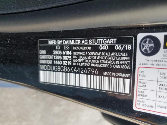 VIN WDDUG8GB6KA426796 2019 MERCEDES-BENZ S-CLASS no.13