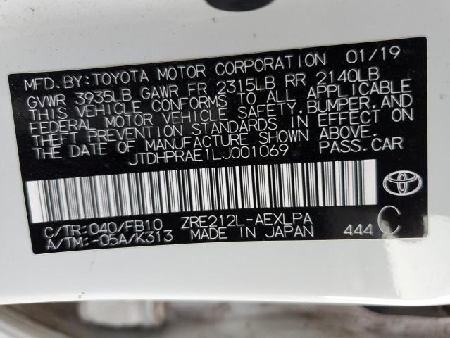 2020 TOYOTA COROLLA LE - JTDHPRAE1LJ001069