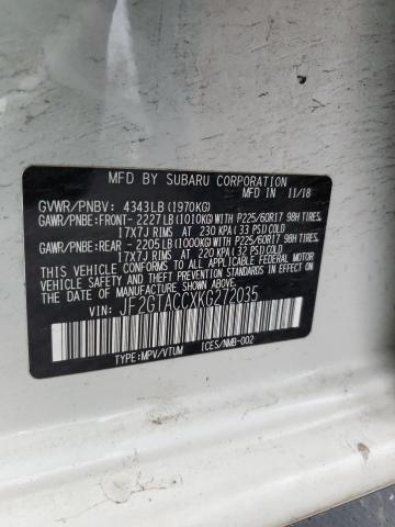 2019 SUBARU CROSSTREK - JF2GTACCXKG272035
