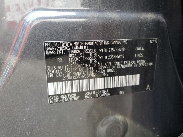 2017 TOYOTA RAV4 LIMIT - 2T3DFREV7HW588298