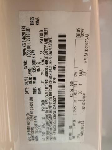 2016 FORD ESCAPE TIT - 1FMCU0JX8GUC66037