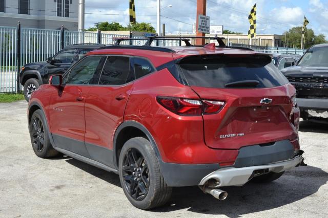 CHEVROLET BLAZER 3LT 2020 red  gas 3GNKBJRS2LS605932 photo #3